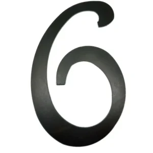 Ozdoba prezent cyfra 6 ze stali 12x19cm Popularny